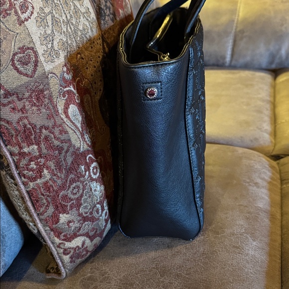 Steve Madden Black Textured Tote - Picture 2 of 10